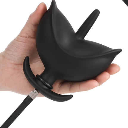 Super Long 5 Beads Inflatable Anal Plug Silicone Column Expandable Big Butt Plug Dildo Pump Ass Dilator BDSM Sex Toy for Couples