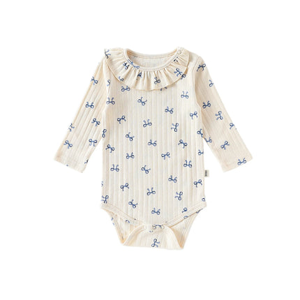 0-24M Heart Print Baby Girl Romper 100% Cotton Newborn Kid Baby Clothes Long Sleeve Jumpsuit Cute Sweet Princess Outfit