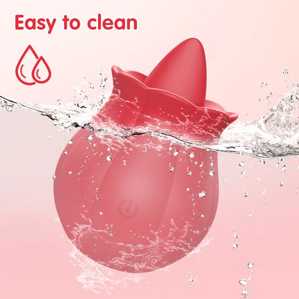 Powerful Tongue Licking Vibrator for Women Clitoris Stimulator Female Nipples Massager Clit Vibrating Rose Sex Toys for Couples