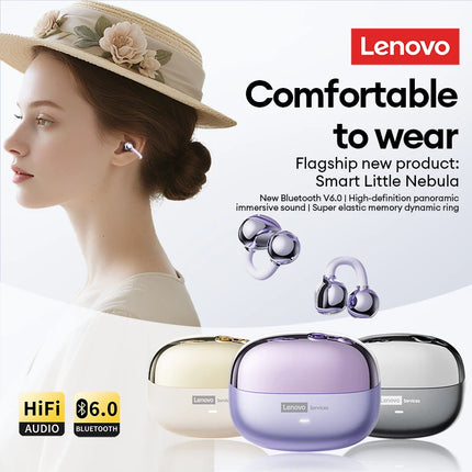 Lenovo LE302 OWS Wireless Earphones Low Latency HD Call Bluetooth HiFi Music Sport Fashion Earbuds Comfortable Ear Clip Headset