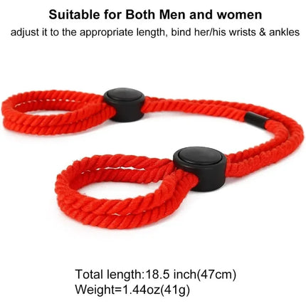 Adjustable Rope Handcuffs Bracelet Bondage Sex BDSM Slave Bondage Role Play Flirting Fetish Adult Sex Toy Rope Women Games