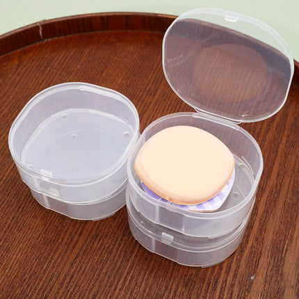 1/10pcs Transparent Square Plastic Boxes Makeup Powder Puff Air Cushion Storage Case Jewelry Diamond Packaging Organize Holder