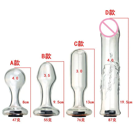 Hollow Anus Plug Opener But-pluk Tube Vagina Peephole Simulation Glass Penis Female Pussy Couple Flirting Adult 18+ Toy Speculum