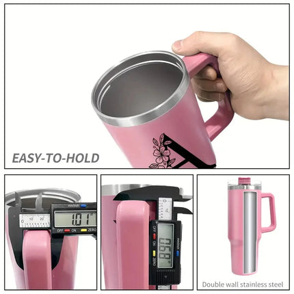 Personalized 40oz Tumbler with Name Custom Mother's Day Gifts Tumbler Metal Stainless Steel Vacuum Thermal Coffee Tea Mug