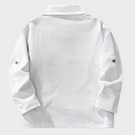 Thermal Shirt Boys Long Sleeve Shirts Kids Casual Button School Shirts With Chest Pocket 3-16 Years Outdoor Wear for Kids