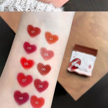 10-Color Capsule Lipstick Set Featuring Naturally Long-Lasting Mini Matte Lipsticks And Lip Gloss,Long-lasting makeup