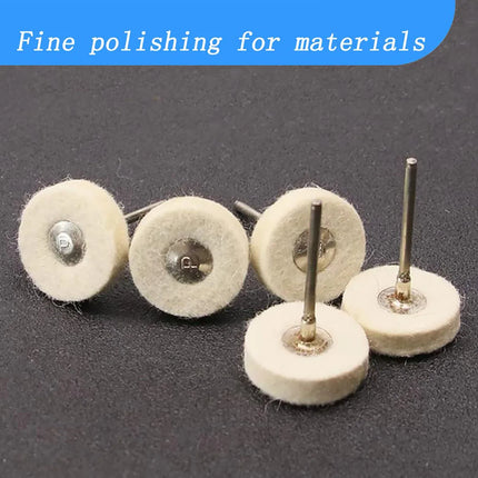 1/5/10/20/50Pcs 1" Wool Felt Mini Polishing Brush Wheel Grinding Sanding Head Abrasive Buffing 3mm Shank Cotton For Dremel Tools