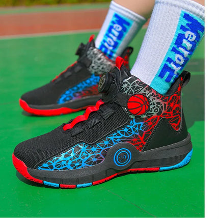 Children Basketball Shoes Original Design 2024 New Indoor Field Training Sports Shoes Comfortable Boy Basketball Shoes for Kids