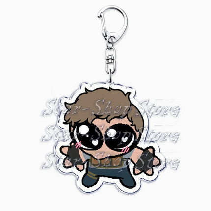 Hot Military Game Ghost Chibis Keychains for Accessories Cod Soldier Soap Simon Riley Keyring Jewelry Fans Friends Gaming Gifts