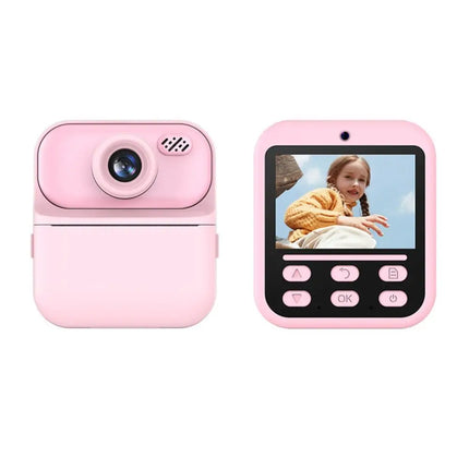 24 Inch HD Screen Thermal Print Camera Dual Lens with Print Paper Mini Instant Print Toys With Hanging Straps