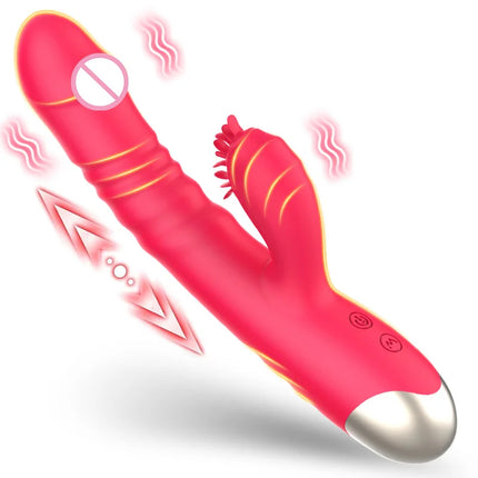 G-Spot Rose Vibrator, Thrusting Dildo, Rabbit Clitoral Stimulator Adult sex toys suitable for women and couples