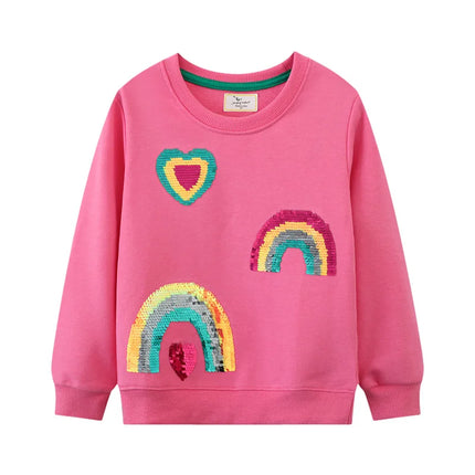 Jumping Meters 2-7T Fairy Tale Girls Sweatshirts For Autumn Spring Long Sleeve Baby Clothing Toddler Hooded Kids Shirts
