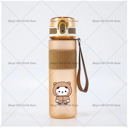 Bubu Dudu Water Bottle Yier Bear Panda Girl Boy Large Capacity Sports Kettle Transparent Cold Water Cup Outdoor Portable 550ml