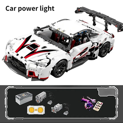 1:14 Building Block Sports Car RC Toy Car Building Block Toy Birthday Gift MOC Sports Car Model (1209+ Particles)