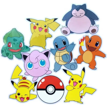1Pc Kawaii Anime Pokemon Stickers Decals Fridge Phone Case Laptop Suitcase Decoration Cute Cartoon Sticker for Kids Toys Gifts