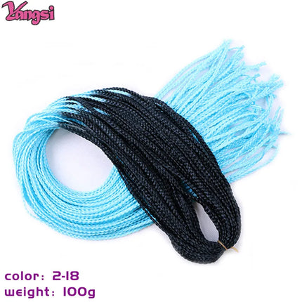 Full Star 30 Inch Synthetic Zizi Braids Thin Box Braids Hair Extensions Brown Pink Blue Red 613 Ombre Box Crochet Braiding Hair