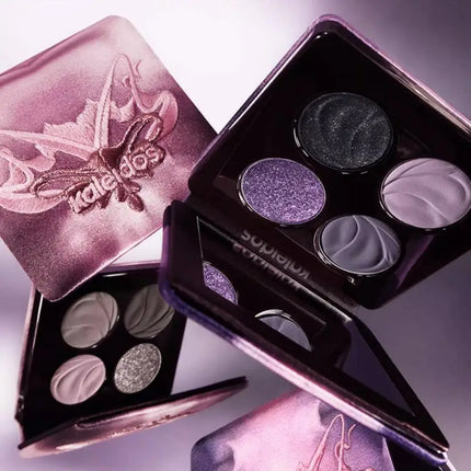 Kaleidos 4-Color Glitter Eyeshadow Palette High Pigmented Shimmer Matte And Glitter Finish Eye Shadow Makeup Set