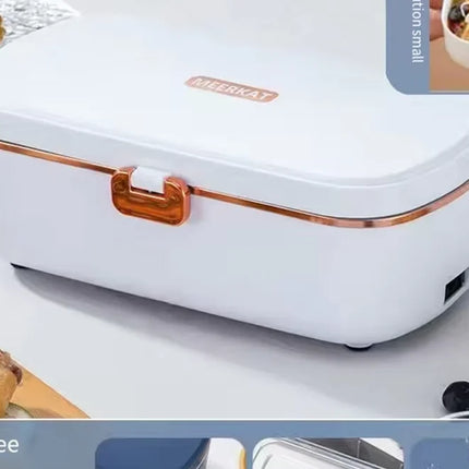Electric Lunch Box Portable Food Warmer Water Free Bento Box Stainless Steel Food Warmer Office Food Lunch Box Electric Heater