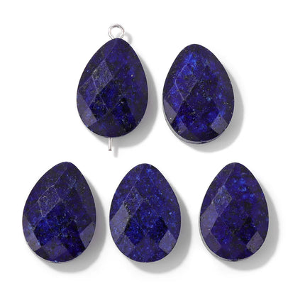 Blue Lapis Lazuli Pendant Gems Cross Hand Oval Shape Natural Stone Lapis Lazuli Charms for Jewelry Making Necklace DIY Bracelet