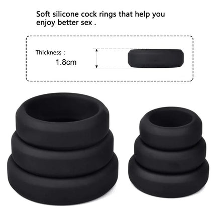 6 Pcs Male Penis Rings Cock Rings Sleeve Delay Ejaculation Silicone Beaded Time Lasting Erection Sex Toys For Men Adult Games