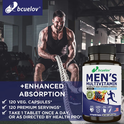 Bcuelov Men's Vitamin and Mineral Supplements - 26 Combinations To Support Overall Immune Health, Vegan
