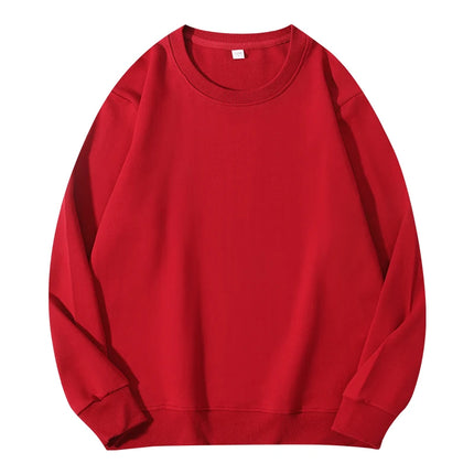 Autumn O-Neck Cotton Women's Sweatshirt Hoodies Basic Loose Casual Women Pullover Solid Sweatshirt Ladies Tops Factory Wholesale