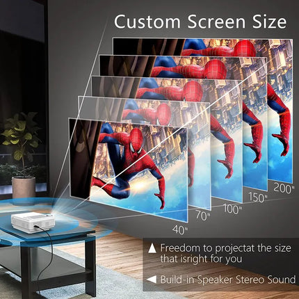 L36P Projector Full HD 1080P 4K Wifi Mini LED Portable Projetor 2.4G 5G For Smartphone Video Home Office Camping Party Hotel