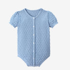blue romper / 9-12M