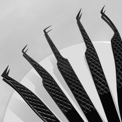 NEW 1pc Anti-static Right Angled & Curved Tweezers for Eyelash Extensions & Eyebrow Isolation Nano Precise Lash Tweezers Tool