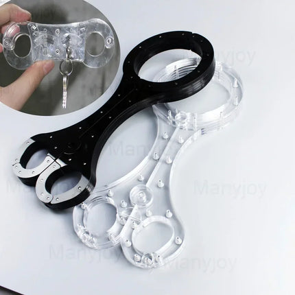 Luxury Crystal Wrist Oval Handcuffs Neck Collar Cangue Shackles Pillory Cangue Fixed Handcuffs To Collar Bondage Adult Sex Toys