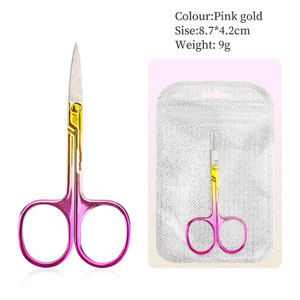 1pcs Eyebrow Scissor Eyelash Trimmer Facial Hair Remover Stainless Steel Nail Cuticle Manicure Scissor Beauty Makeup Tool