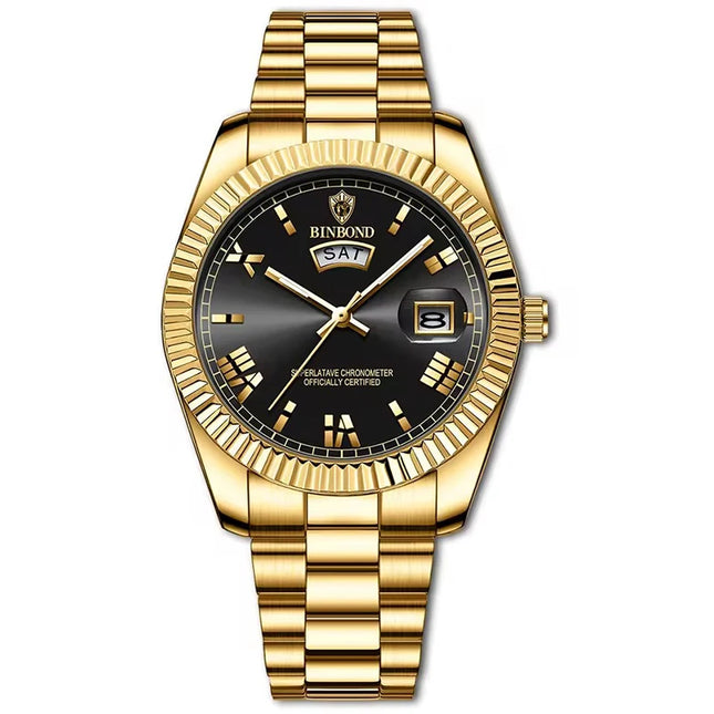Fashion Men's Quartz Watch, Top Brand Sports Quartz Men's Watch, Stainless Steel Waterproof Date Week Watch, Men's watches for men