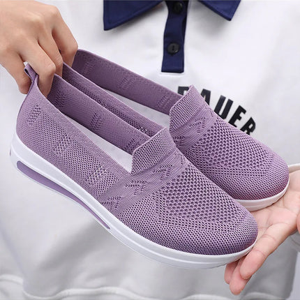 Spring New Women's Sports Shoes, Fashionable, Breathable, Lightweight, Non-slip, Wear-resistant, Casual Sports Shoes, Flat Shoes