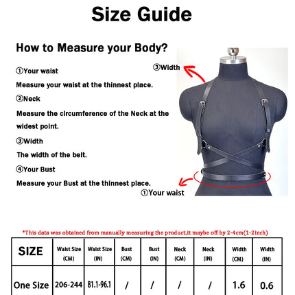 Fashion Belt Street Style Pu Leather Chest Harness Belt Punk Suspenders Decorative Waistband Gothic Clothing Accessories Women