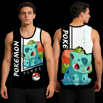 A Popular and Fashionable New Pokemon Bulbasaur Seed Vest with A Breathable and Loose 3d Printed Casual Vest Pattern in 2026