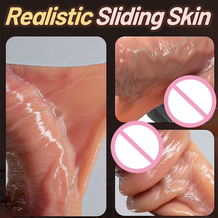 Wearable Strap on Realistic Dildos for Women Masturbators Products Skin Sliding penis Suction Cup Hands-Free G Spot Sex Toys 18