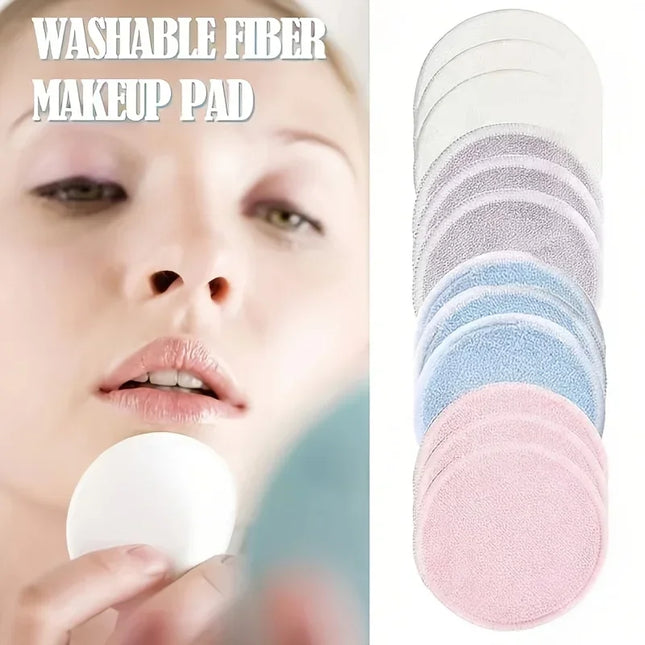 12PCS Reusable Makeup Remover Pads Washable Round Bamboo Make Up Pads Cloth Nursing Pads Skin Cleaning Skin Care Tools