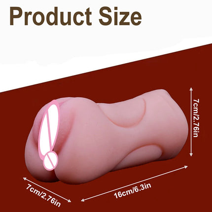 2 IN 1 Sex Toys Masturbation For Men Deep Throat Artificial Real Pussy Oral Male Masturbator Realistic Vagina Adult Pocket Pussy