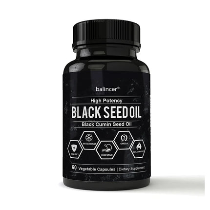 Black Cumin Seed Oil - Supports Immune, Cardiovascular, Hair, Skin, Digestive & Respiratory Health, Promoting Overall Well-being