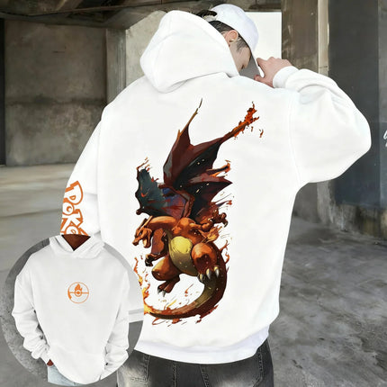 Pokémon Anime Collaboration Plus Size Hoodie Spring/Autumn New Men's and Women's Hip-hop Trend Daily Casual Parent-child Top