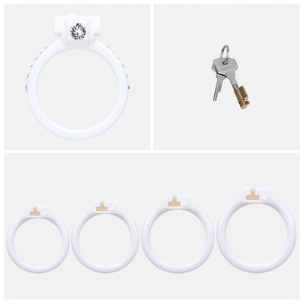ANOSX Resin Penis Cages Crystal Inlaid Male Chastity Cage Multi-colors Cock Cages With Chastity Belt Imitation Clitoris Sex Toys