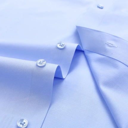Non-Iron 8XL 7XL High-end Anti-wrinkle Modal Men's Shirt Casual Long Sleeve Slim Fit Office Blue White Shirts Men Long Sleeve