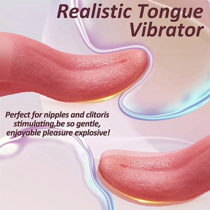 Powerful Clitoral Tongue Licking Vibrator for Women Clit Nipples G-Spot Stimulator Female Vagina Massager Vibrator Adult Sex Toy