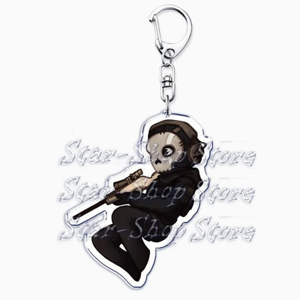 Hot Military Game Ghost Chibis Keychains for Accessories Cod Soldier Soap Simon Riley Keyring Jewelry Fans Friends Gaming Gifts