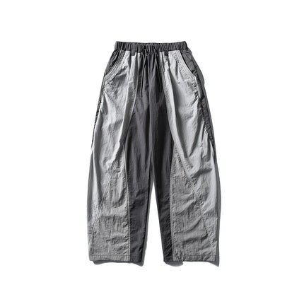 Men Outdoor Lightweight Quick Dry Ultra Loose Casual Splice Wide Leg Techwear Track Cargo Pants Women Streetwear Baggy Trousers