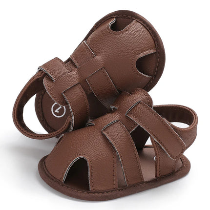 0-18M Baby Walking Sandals - Breathable Anti-Slip Soft Sole Shoes for Newborn Boys & Girls, Summer Infant First Walkers