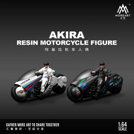 MoreArt Resin 1:64 Akira Motorcycle Doll Set Car Model Limited Edition Holiday Gifts Toys
