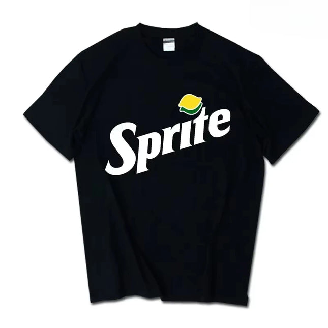 2026 Summer New Trendy Brand INS Pepsi Cola Joint T-shirt Sprite Coca-Cola Men's and Women's Loose Cotton Couple's Short Sleeves