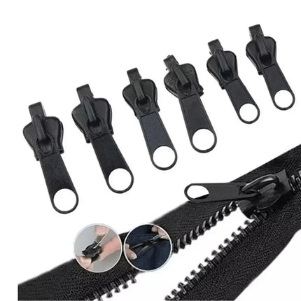 6Pcs New Instant Zipper Universal Instant Fix Zipper Repair Kit Replacement Zip Slider Teeth Rescue New Design for DIY Sewing