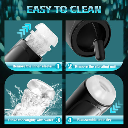 Automatic Sucking Male Masturbator Vibration Blowjob Machine Masturbation Cup With 9 Suction&10 Vibrating Modes Sex Toys for Men